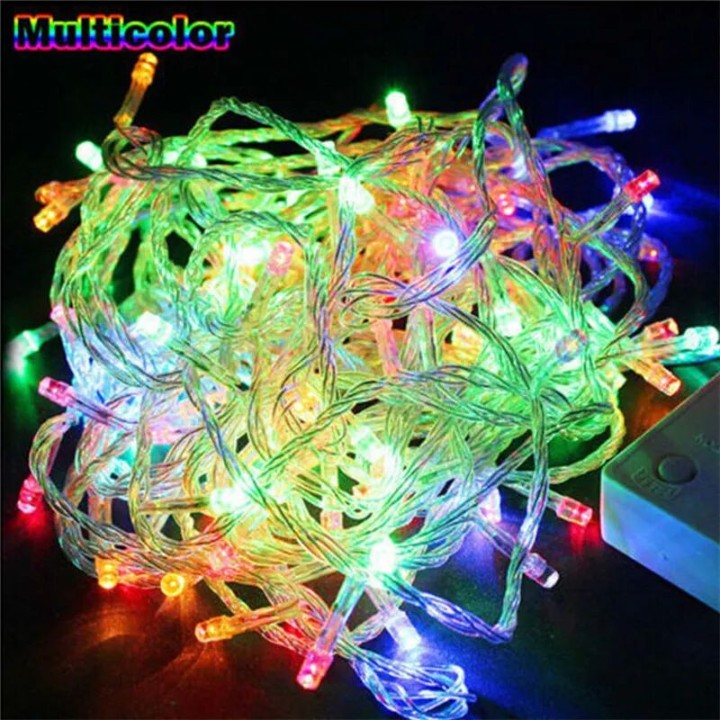 10 mtr Led multicolour diwali light ( white wire )