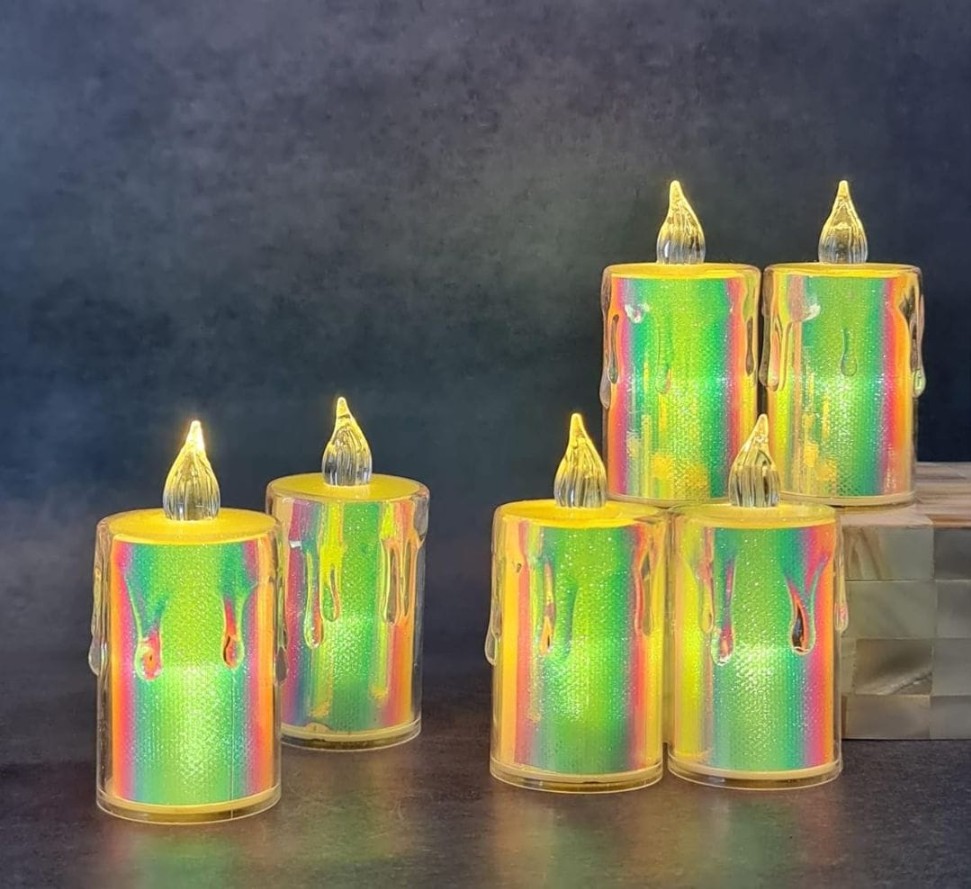 Luxury Rainbow Ice Candle Model 3 ( Set of 12) (35rs each)