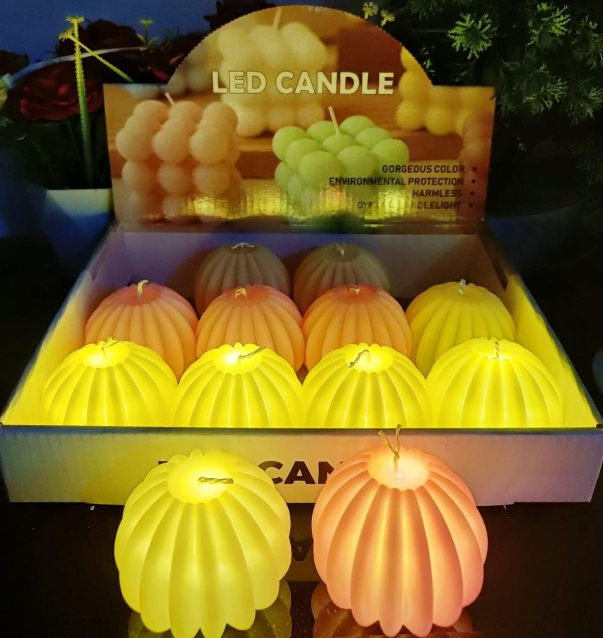 Luxury Fancy modak led smokeless candle ( set of 12 )