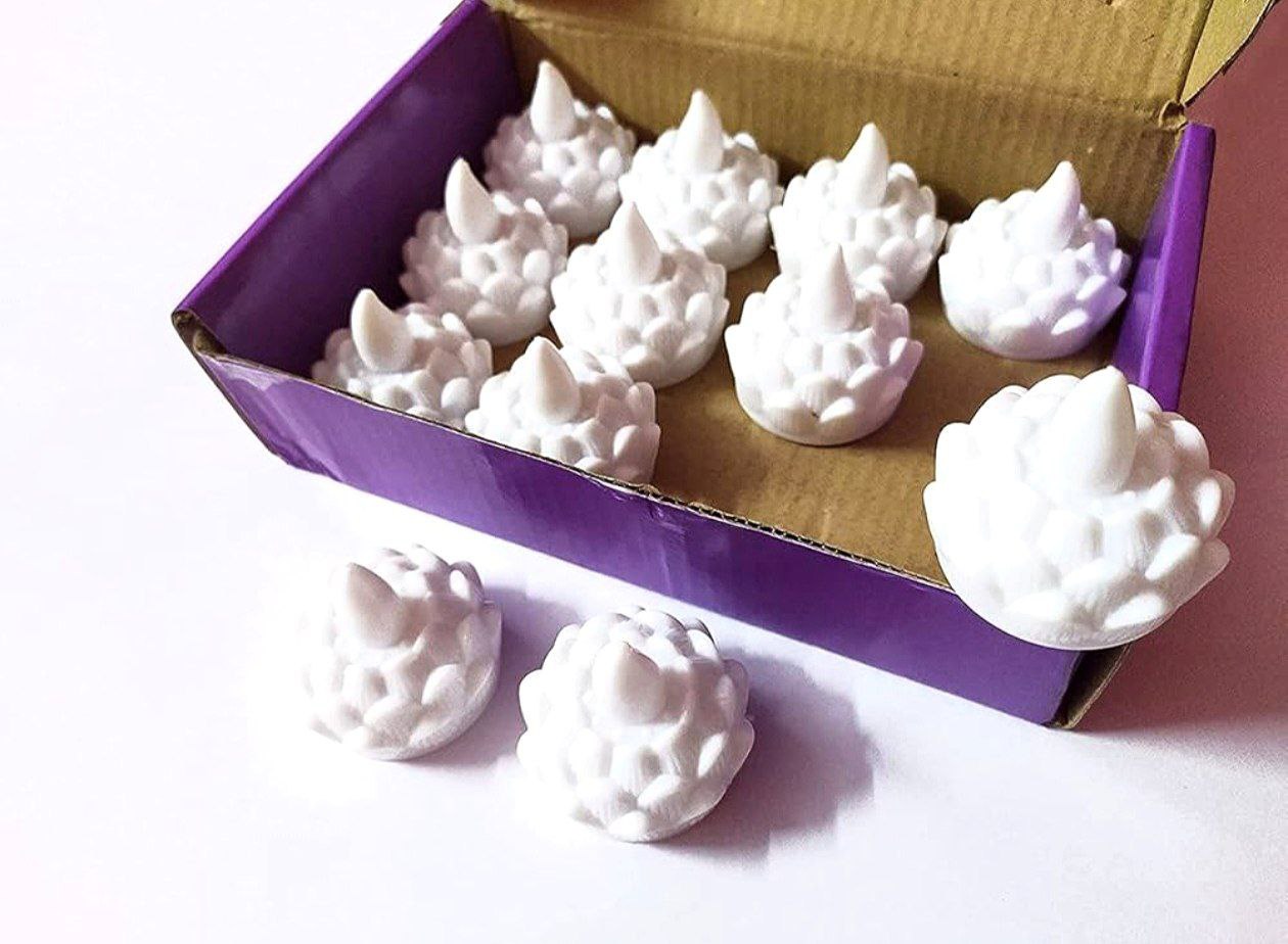 Lotus  design smokeless water sensor diya ( Set of 12 ) ( mix design)