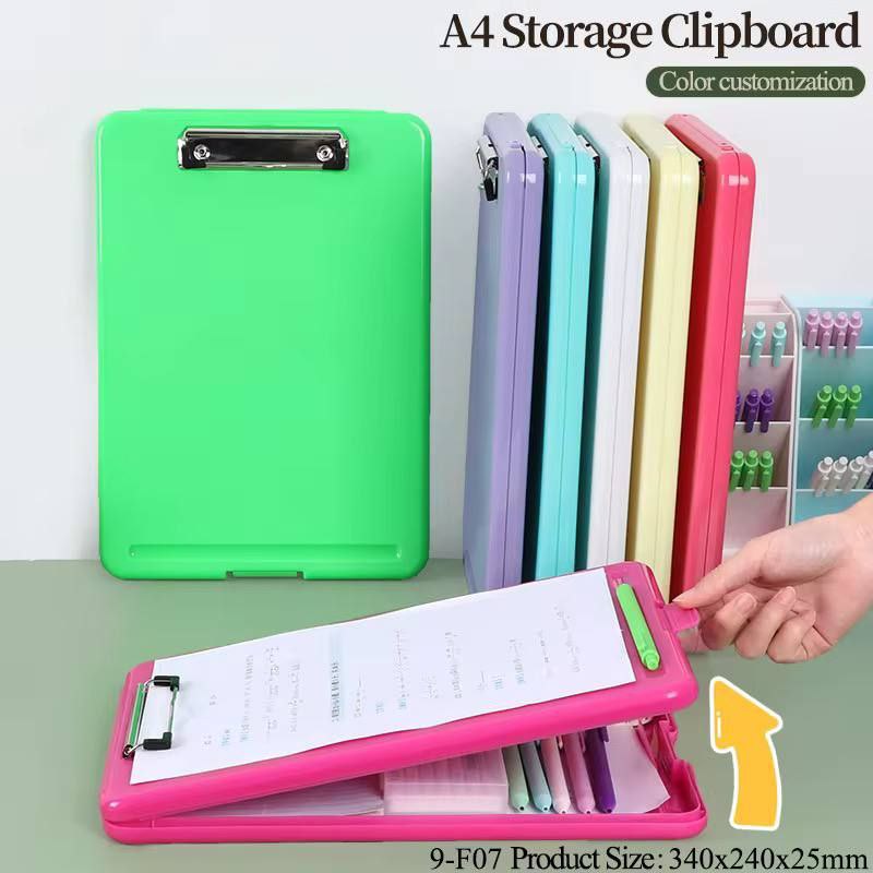 Unique A4 size clipboard with storage
