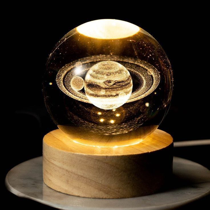 Crystal moon lamp