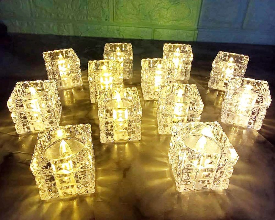 New Stylish Ice cube led candle ( set of 24 )