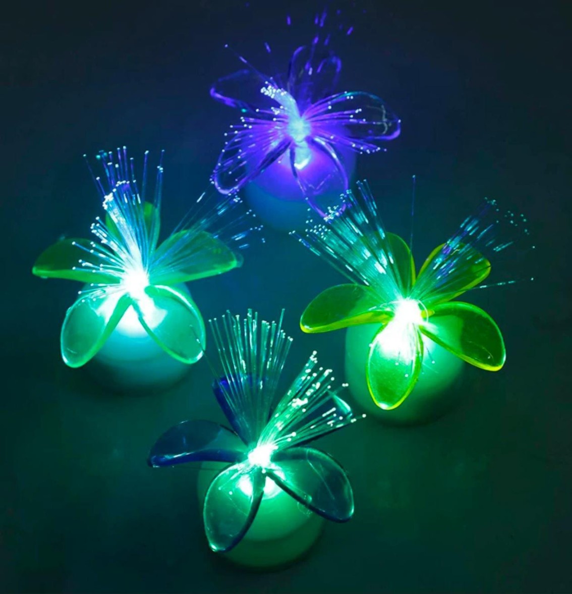 Flower Sparkle Candle In multicolor ( single unit )