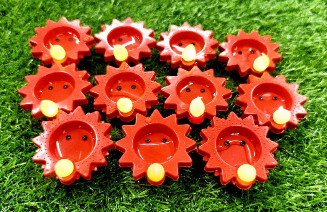 Fancy Star Shape Led Water sensor diya Set of 12