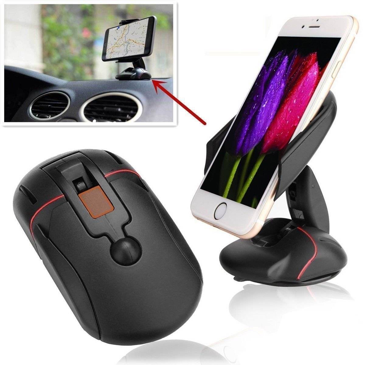 Mouse shape car glass and dashboard mobile holder
